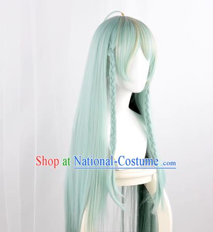 The Land Of Elegant Music Kinnara Pre Awakening Green Green Three Layer Gradient Cosplay Wig