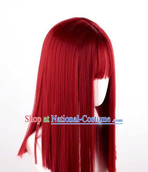 Women s Clavicle Hair Straight Hair Internet Celebrity Natural Lolita Lolita Daily Cute Realistic Cos Wig