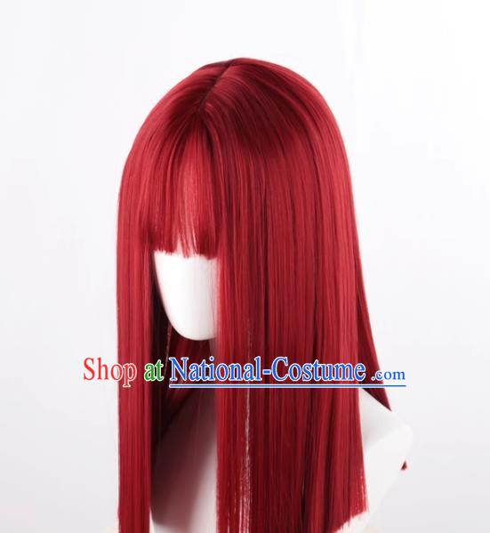 Women s Clavicle Hair Straight Hair Internet Celebrity Natural Lolita Lolita Daily Cute Realistic Cos Wig