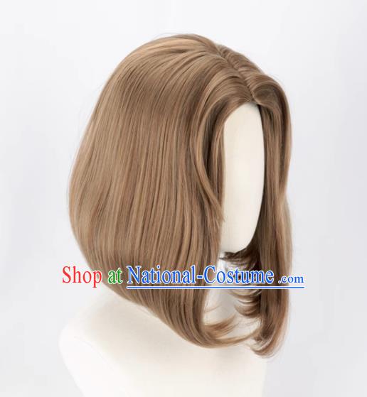 The Fifth Identity Supervisor Madam Red Skin Blood Banquet Mixed Brown Animation Cosplay Wig