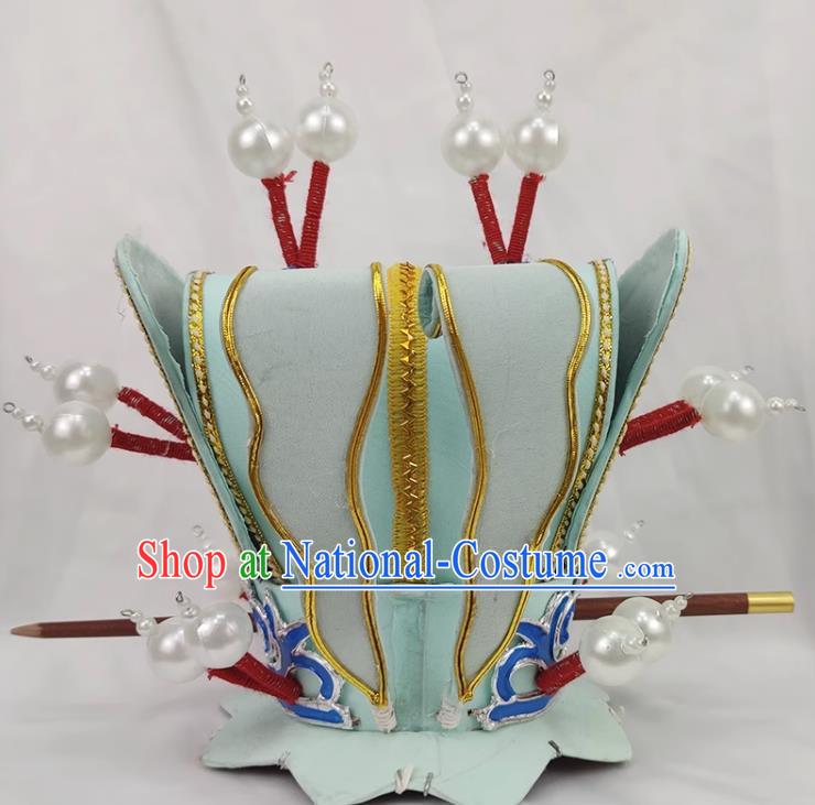 Drama Costumes Ancient Costumes Shaoxing Opera Huangmei Opera Costumes Xiaosheng Headgear Accessories Jiao Zhongqing Hat