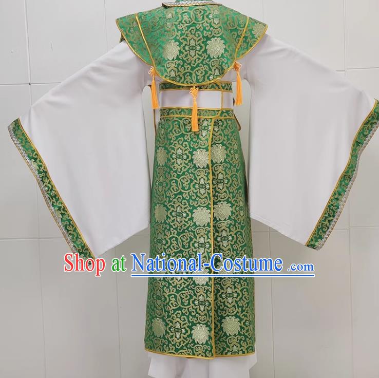 Green Drama Big Sleeved Xiaosheng Clothes Ancient Costumes Yue Opera Huangmei Opera Costumes Taiwan Costumes Local Ethnic Opera Costumes