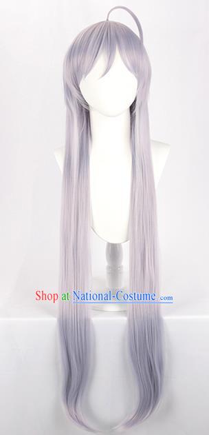 Zhan Ji Swan Song Yukiyin Chris Cos Wig Lavender 100CM Long Straight Hair