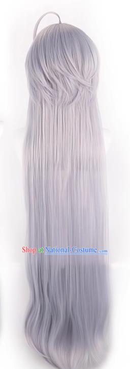 Zhan Ji Swan Song Yukiyin Chris Cos Wig Lavender 100CM Long Straight Hair