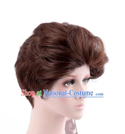 Prince Charming Brown Short Curly Hair Anime Cos Wig