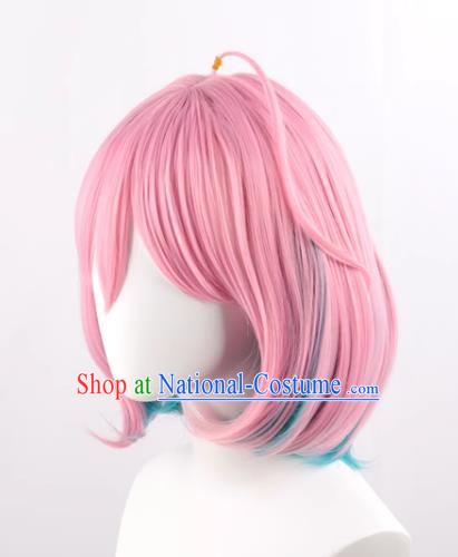 Starlight Stage Dreams Of Li Yameng Pink Gradient Lake Green Cos Wig