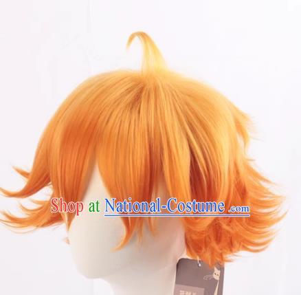 The Promised Neverland Cos Emma Yellow Gradient Orange Reversed Short Hair Cosplay Wig