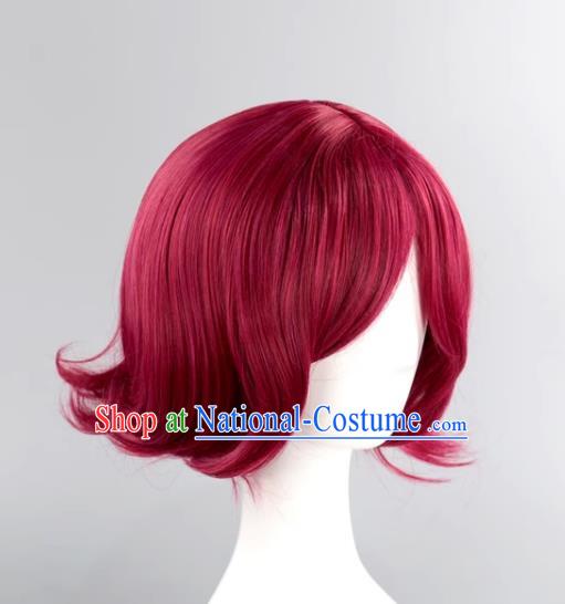 Coffee Maid Daji Dawn Princess Burgundy Glory Cosplay Wig