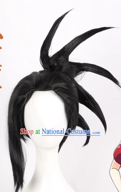 My Hero Academia 8 Million Black Explosive Tiger Card Samurai Head Cosplay Wig