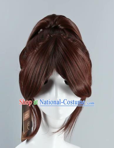 Brown Single Ponytail Wig