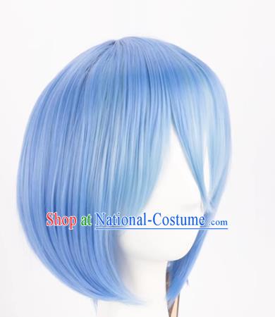 Cos Wig Bangs Blue Gradient From Zero Starting Life In Another World