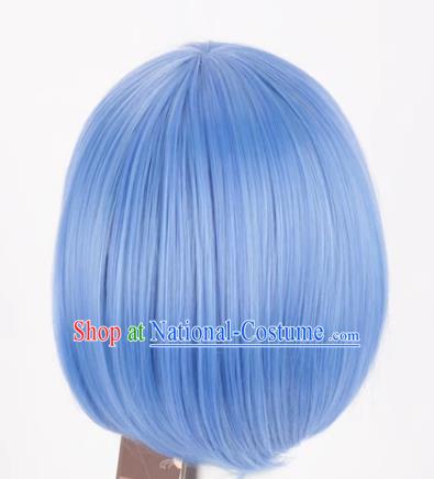 Cos Wig Bangs Blue Gradient From Zero Starting Life In Another World