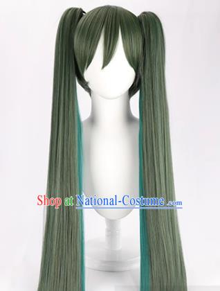 Senbonzakura Green Gradient Blue VOCALOID Future Hatsune Miku Anime Cosplay Wig