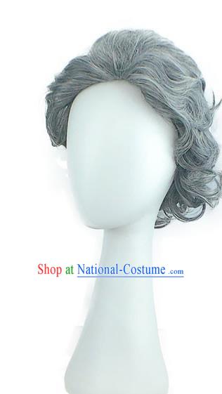 Wig Male Classical Symphony Father Stage Performance Musician Realistic Wig Headgear