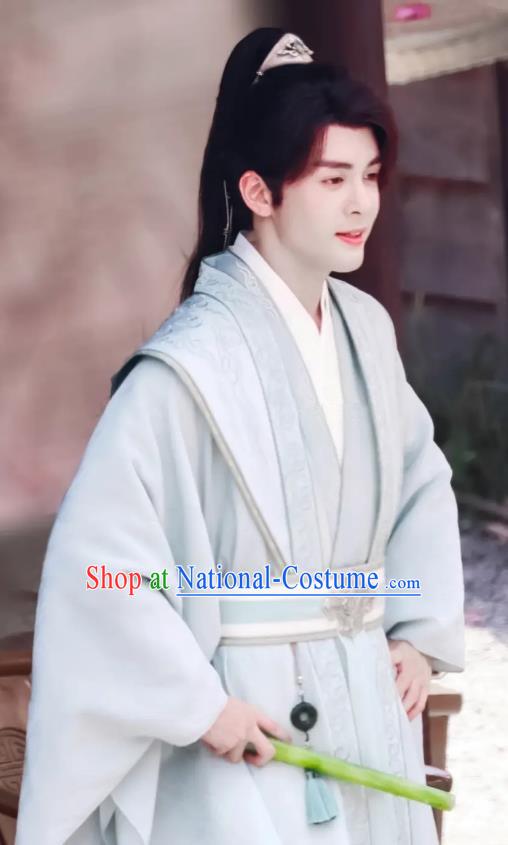 Mysterious Lotus Casebook China TV Series Swordsman Fang Duobing Replica Clothing Ancient Young Warrior White Costumes