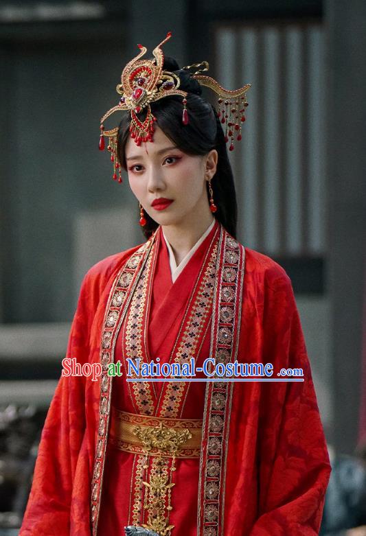 TV Series Mysterious Lotus Casebook Swordswoman Jiao Liqiao Replica Clothing China Ancient Bride Red Wedding Costumes