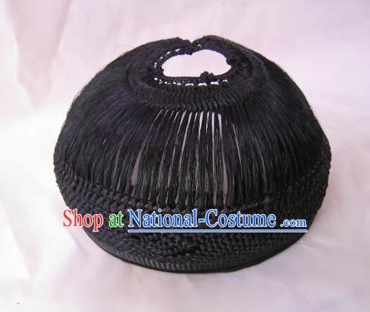 Handmade Chinese Taoist Hat Traditional Taoism Headband Black Headwear