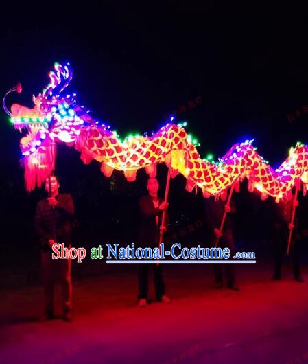 Chinese Traditional Lantern Festival Dragon LED Prop New Year Dragon Dance Costume Competition Dragon Head