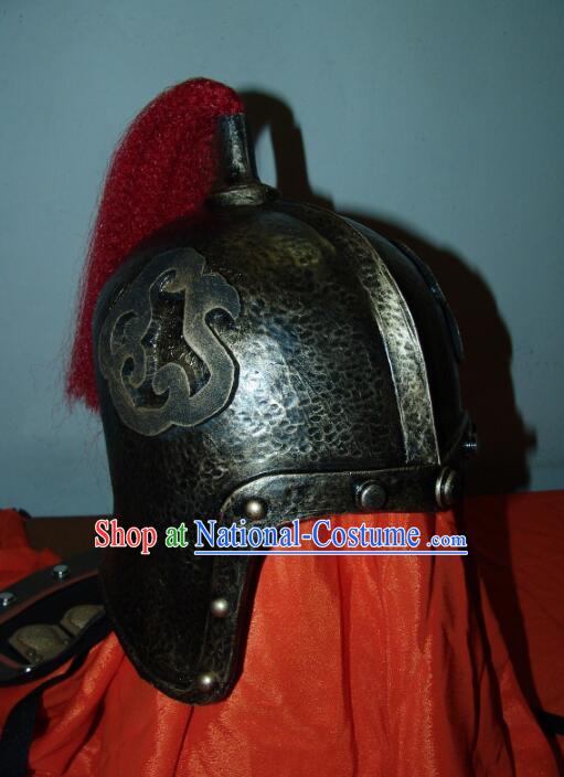 Handmade Ancient General Helmet Cosplay Officer Hat China Han Dynasty Warrior Headwear