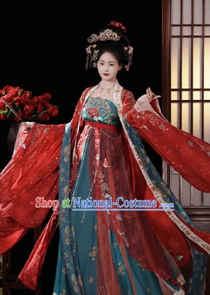 China Ancient Imperial Consort Costumes Traditional Hanfu Wedding Ruqun Legend of the Demon Cat Tang Dynasty Lady Yang Clothing