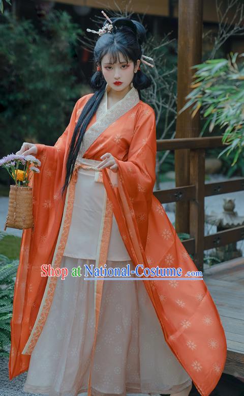 China Traditional Hanfu Ruqun Ancient Royal Princess Clothing Southern and Northern Dynasties Young Lady Costumes