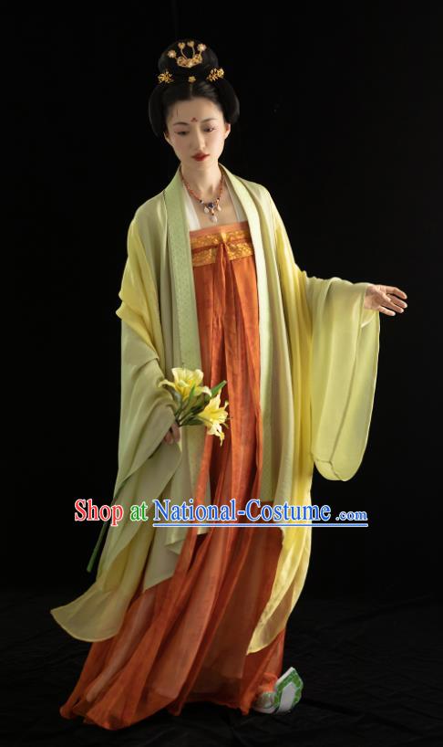 China Traditional Hanfu Ruqun Late Tang Dynasty Empress Chang Costumes Ancient Noble Woman Clothing