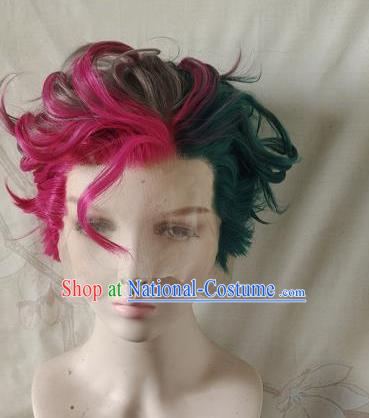 Wig Front Hand Hook Lace European And American Retro Three Color Short Curly Props