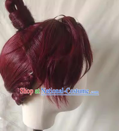 Wig Front Hand Hook Lace Code Name Sun Quanyuan COSPLAY Red Style