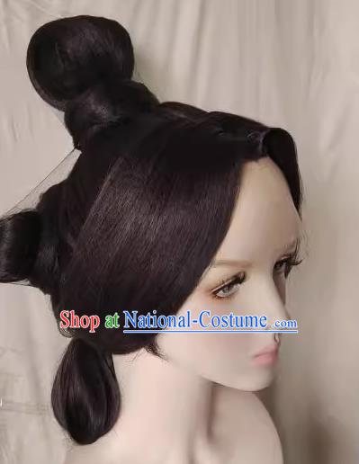 Front Hand Hook Wig Front Lace Brown Style COSPLAY Women Three Kingdoms Killing Wu Ran