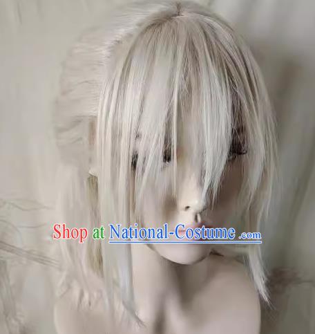 Wig Front Lace Hand Hook Wolf Tail Cos Customized Headgear