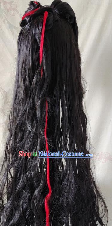 Costume TV Series Front Hand Crochet Lace Long Curly Hair Female Style Highlights Long Moon Jin Ming Sun Jenny