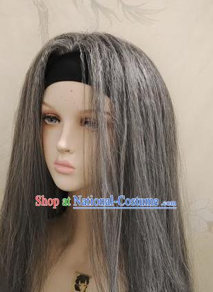 Wig Mei Chao Mixed Color Black And Gray TV Series Legend Of The Condor Heroes