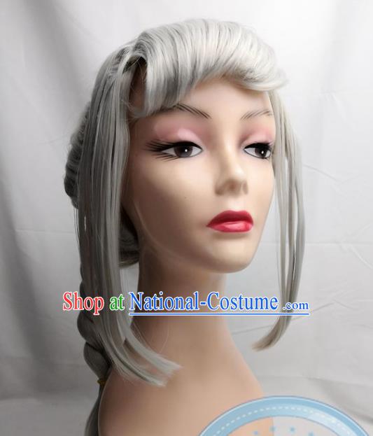 Silver Gray Apex Cos Hero Loba Anime COS Wig