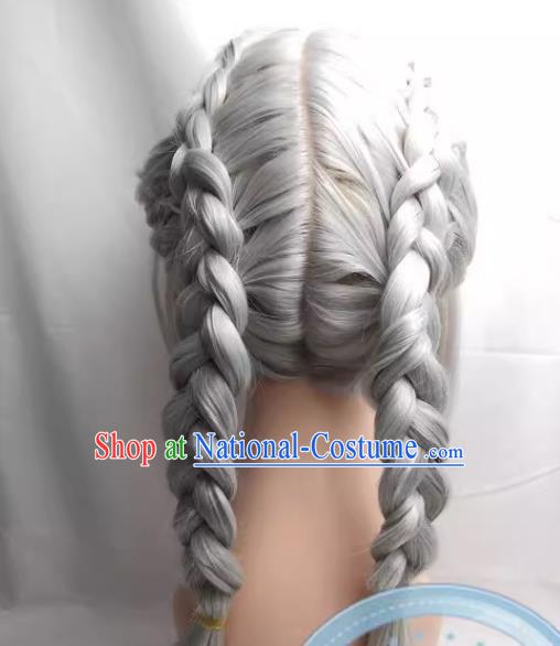 Silver Gray Apex Cos Hero Loba Anime COS Wig