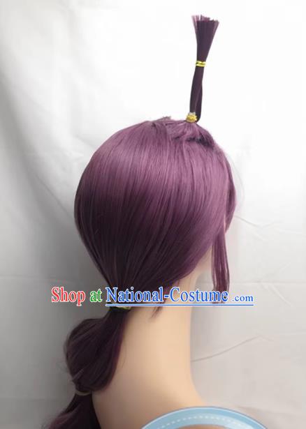 Cosplay Wig Set Xiaochun Chloe COS PokÃMon Journey 1716 Purple Lantern Braid Custom Fake Hair