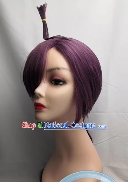 Cosplay Wig Set Xiaochun Chloe COS PokÃMon Journey 1716 Purple Lantern Braid Custom Fake Hair