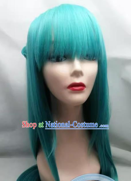 One Piece Xiaozi COS Wig Green Style Braid Anime Cosplay Customization