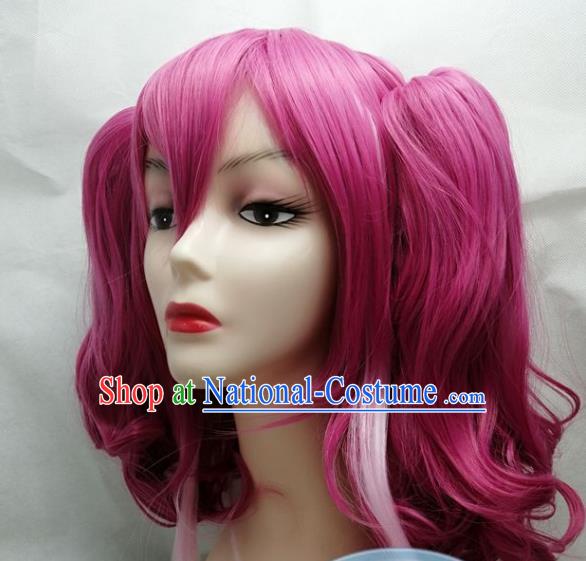 Yu Gi Oh ARC V COS Hiiragi Yuzu COSPLAY Fake Hair Wig Custom Made