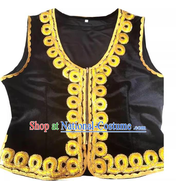 China Xinjiang dance Maixi Lapu gold velvet lace vest vest