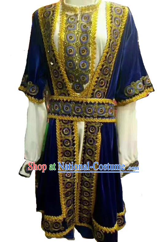 Sapphire China Xinjiang Dance Maxilepu Stage Performance Dance Suit Men Dance Costume