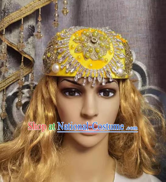 China Xinjiang dance hat accessories Maixi Lapu Uyghur domed pearl hat