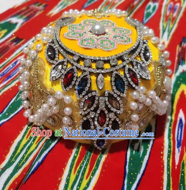 China Xinjiang dance hat accessories Maixi Lapu Uyghur domed pearl hat