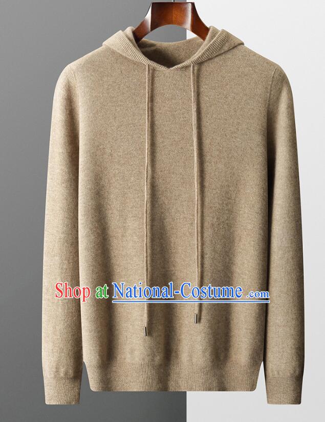 Top Grade Sweater Men Winter Woolen Knitted Sweater Hoodie Jacket