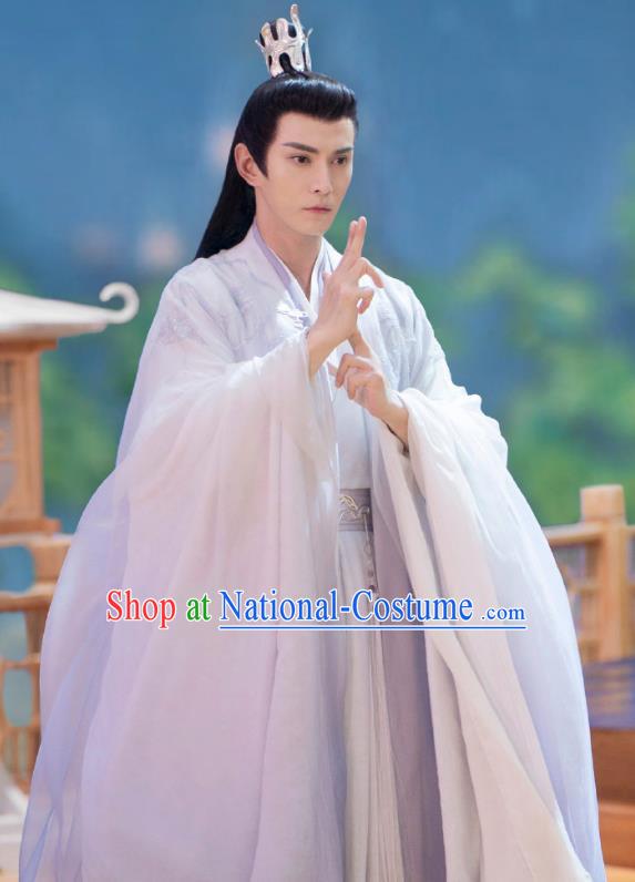 Traditional Male Hanfu Romance Drama The Journey of Chong Zi Venerable Luo Yin Fan Garment China Ancient Holiness Lord Costumes