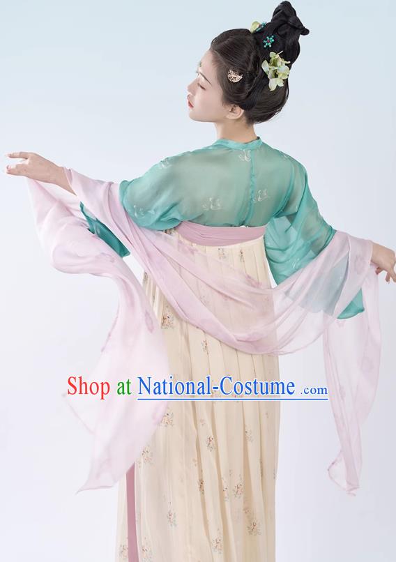 China Ancient Palace Lady Replica Costumes Traditional Hanfu Silk Ruqun Dress Tang Dynasty Princess Clothing