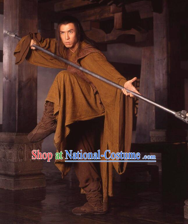 China Ancient Swordsman Costumes Qin Dynasty Warrior Garment Film Hero Chang Kong Donnie Yen Outfit