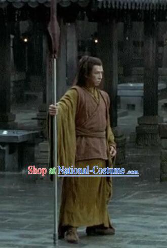 China Ancient Swordsman Costumes Qin Dynasty Warrior Garment Film Hero Chang Kong Outfit