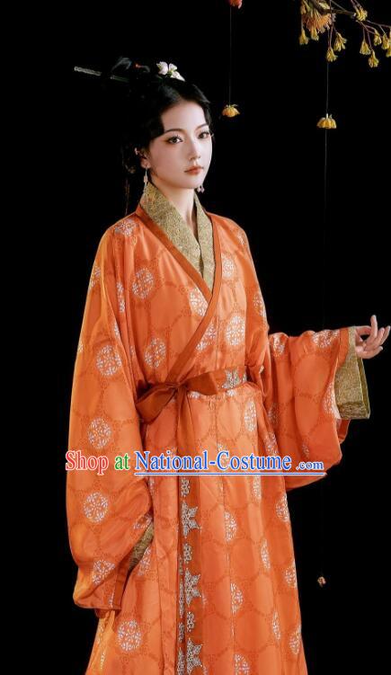 Chinese Ancient Palace Beauty Costumes Court Woman Red Hanfu Dress Han Dynasty Empress Garments Clothing