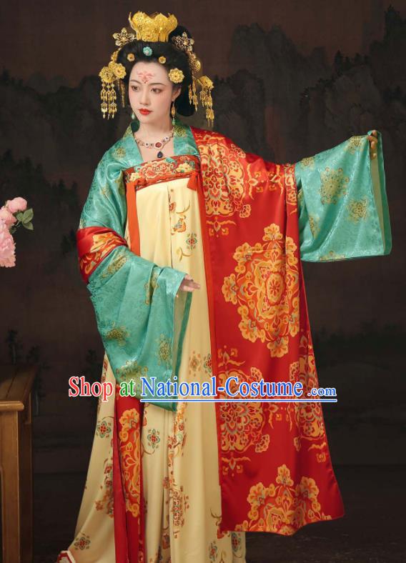 Chinese Tang Dynasty Court Woman Garment Costumes Ancient Empress Clothing Traditional Hanfu Dress