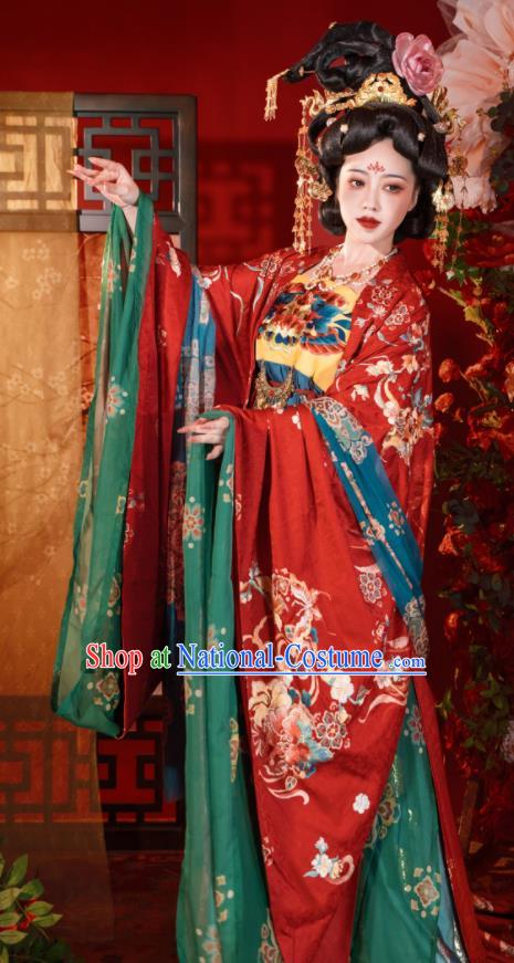 Chinese Traditional Wedding Costumes Tang Dynasty Empress Garments Ancient Bride Dress Clothing